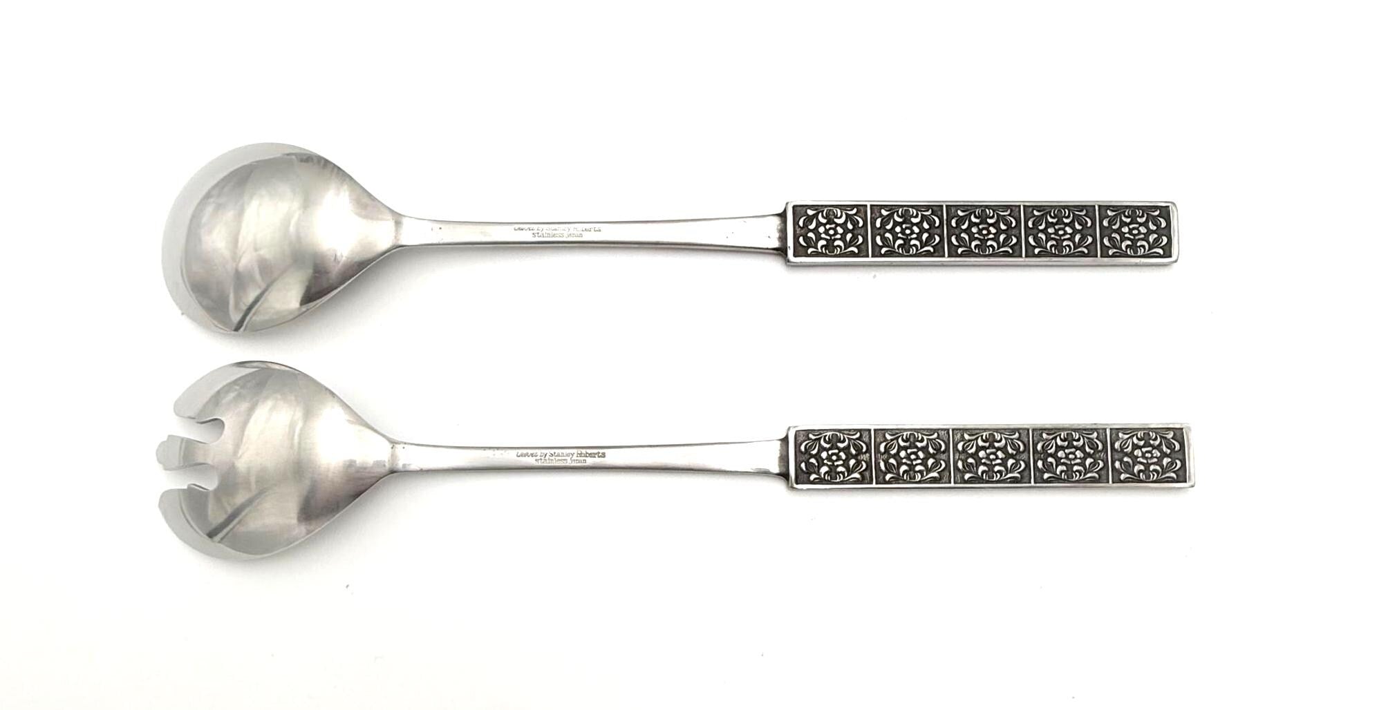 VINTAGE STANLEY ROBERTS BURGUNTINE-VELVET STAINLESS STEEL ENTERTAINING COLLECTION WITH ORIGINAL BOXES