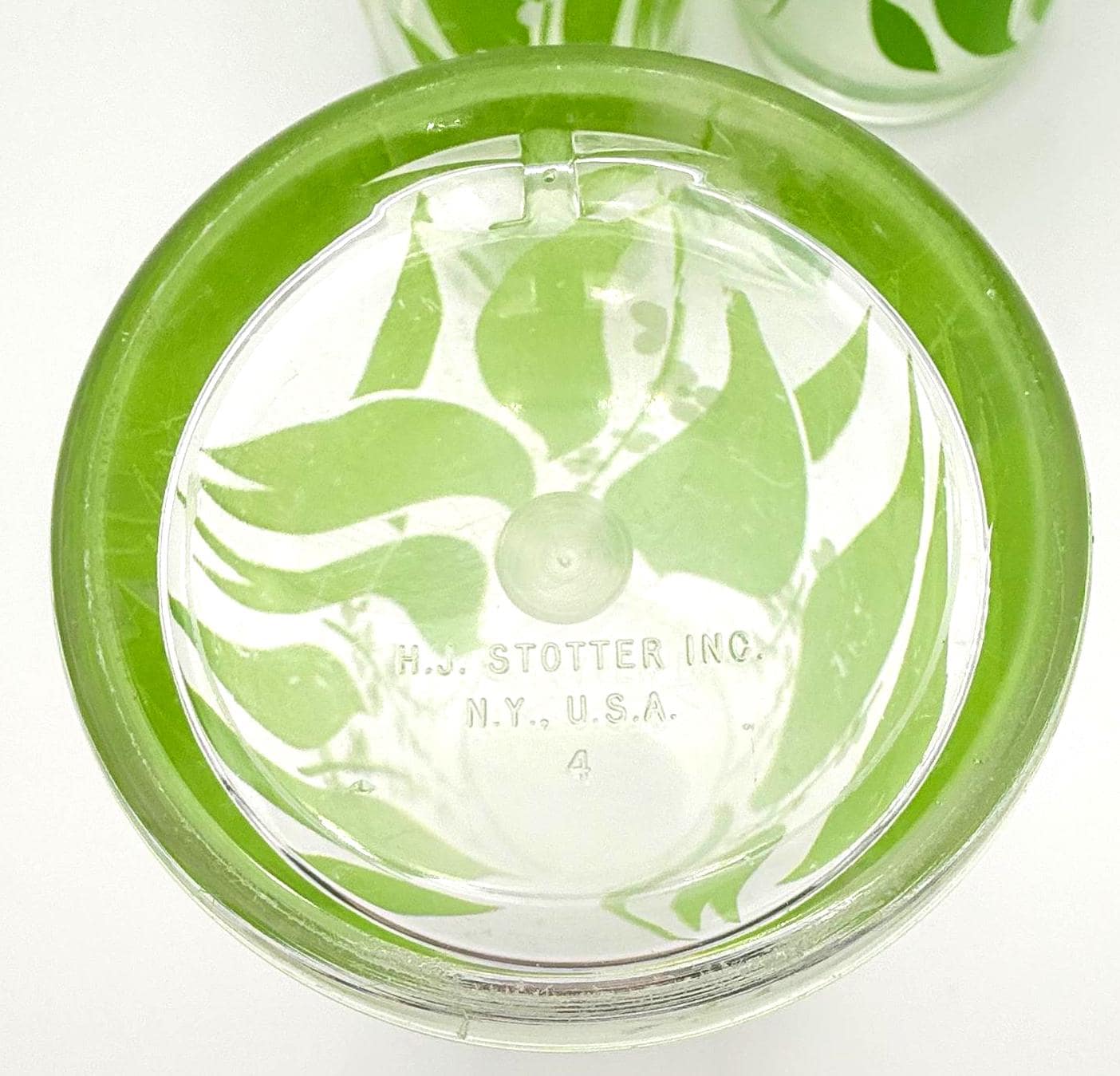 VINTAGE H.J. STOTTER LILY OF THE VALLEY ACRYLIC TUMBLERS | SET OF 6 | MID-CENTURY FLORAL PATIO DRINKWARE