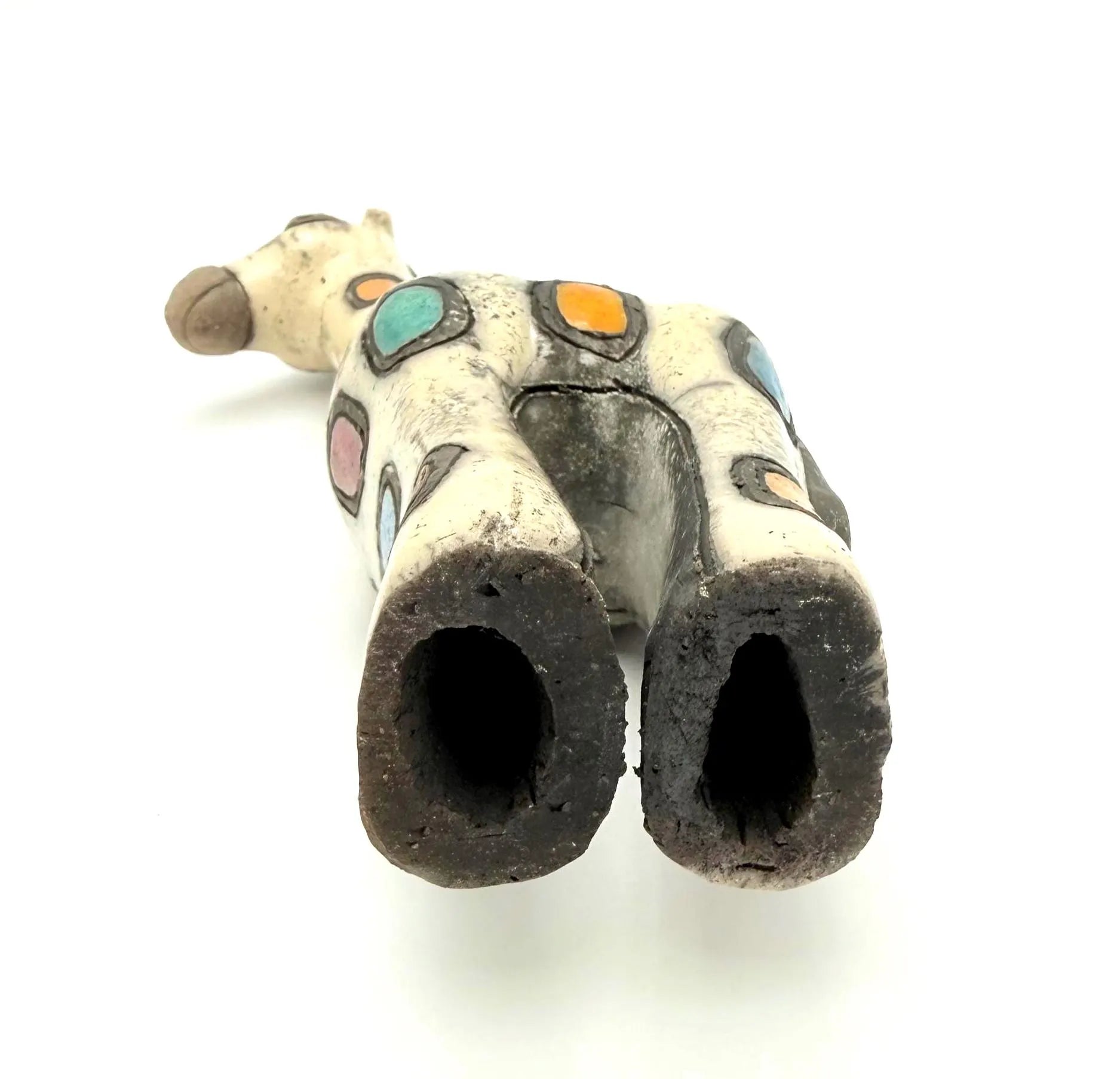 HANDMADE SOUTH AFRICAN FENIX RAKU POTTERY HORSE SCULPTURE