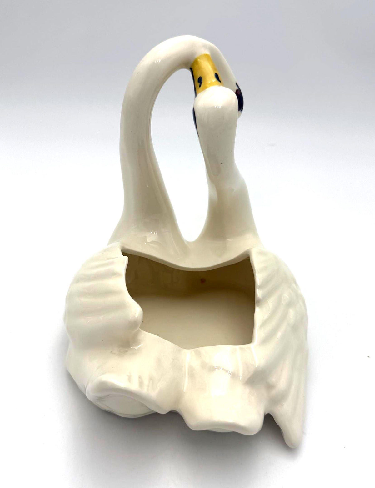 Vintage Camark Pottery Swan Planter #521, Ivory Double Swan Ceramic Planter, Mid Century Arkansas Art Pottery