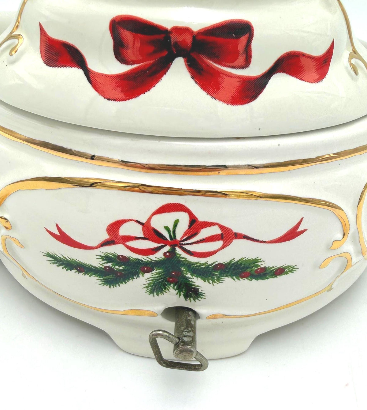 Vintage Avon Holiday Classic Musical Rotating Ferris Wheel, Porcelain Christmas Collectible 2001