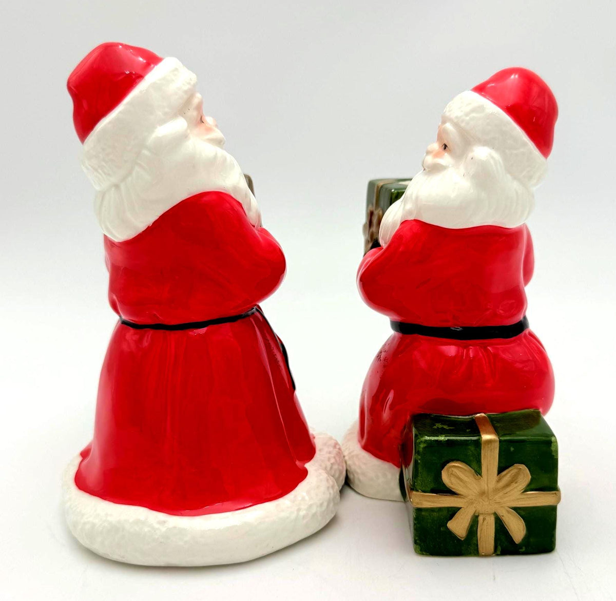 Vintage 1986 Fitz & Floyd Santa Claus Candleholders  Set of 2 | Christmas Collectibles