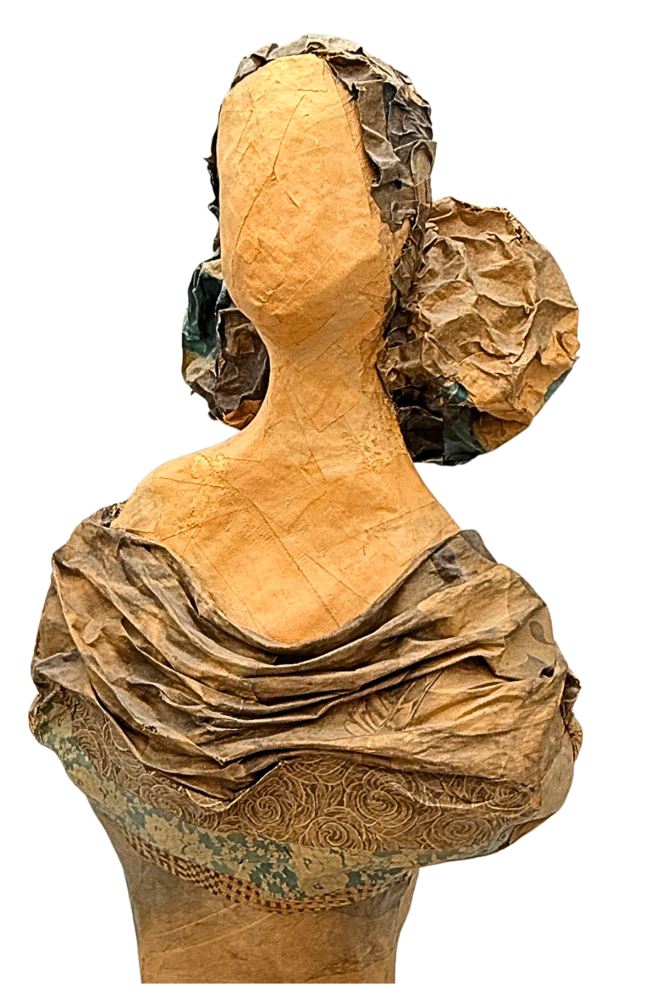 1996 Lee Lessem Signed Paper Sculpture Seated Woman Artist Authenticated