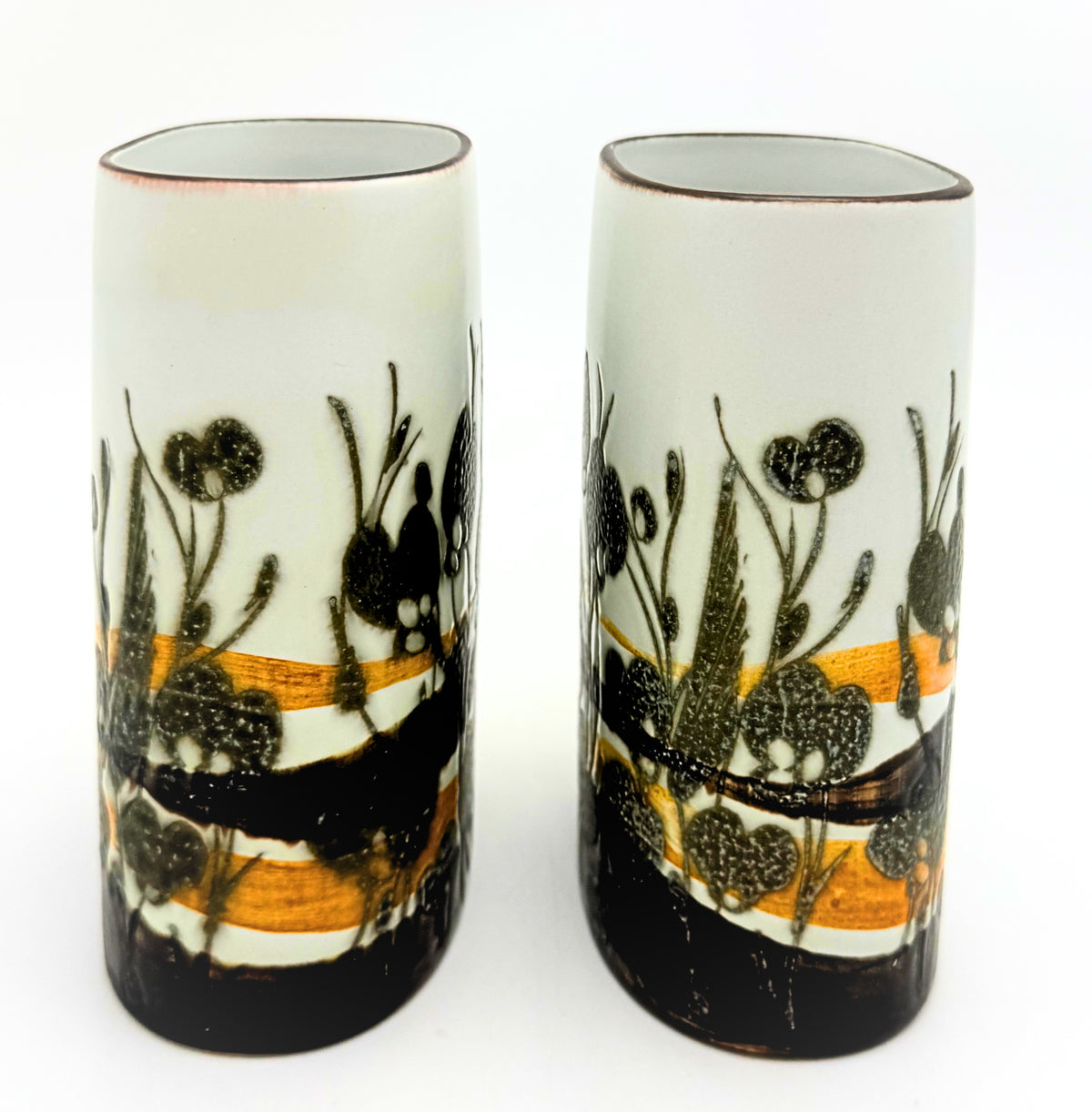 Vintage Royal Copenhagen Siena Vases Pair by Ivan Weiss 963/3740