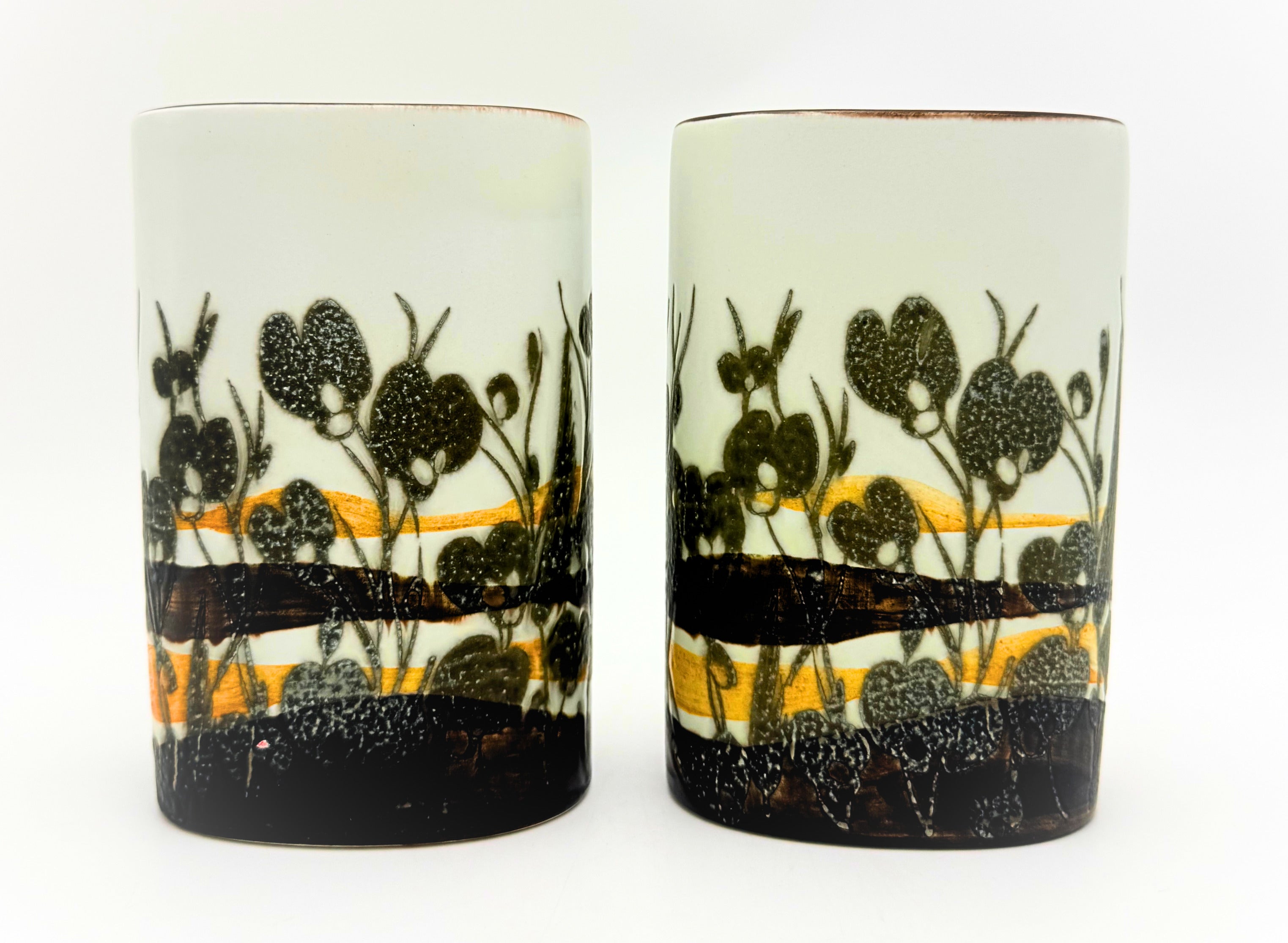 Vintage Royal Copenhagen Siena Vases Pair by Ivan Weiss 963/3740
