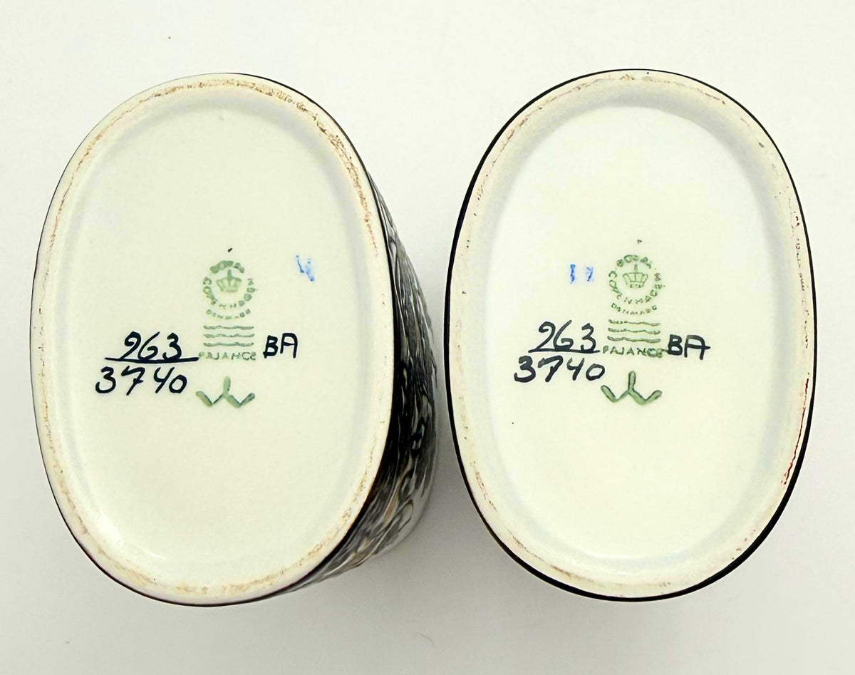 Vintage Royal Copenhagen Siena Vases Pair by Ivan Weiss 963/3740