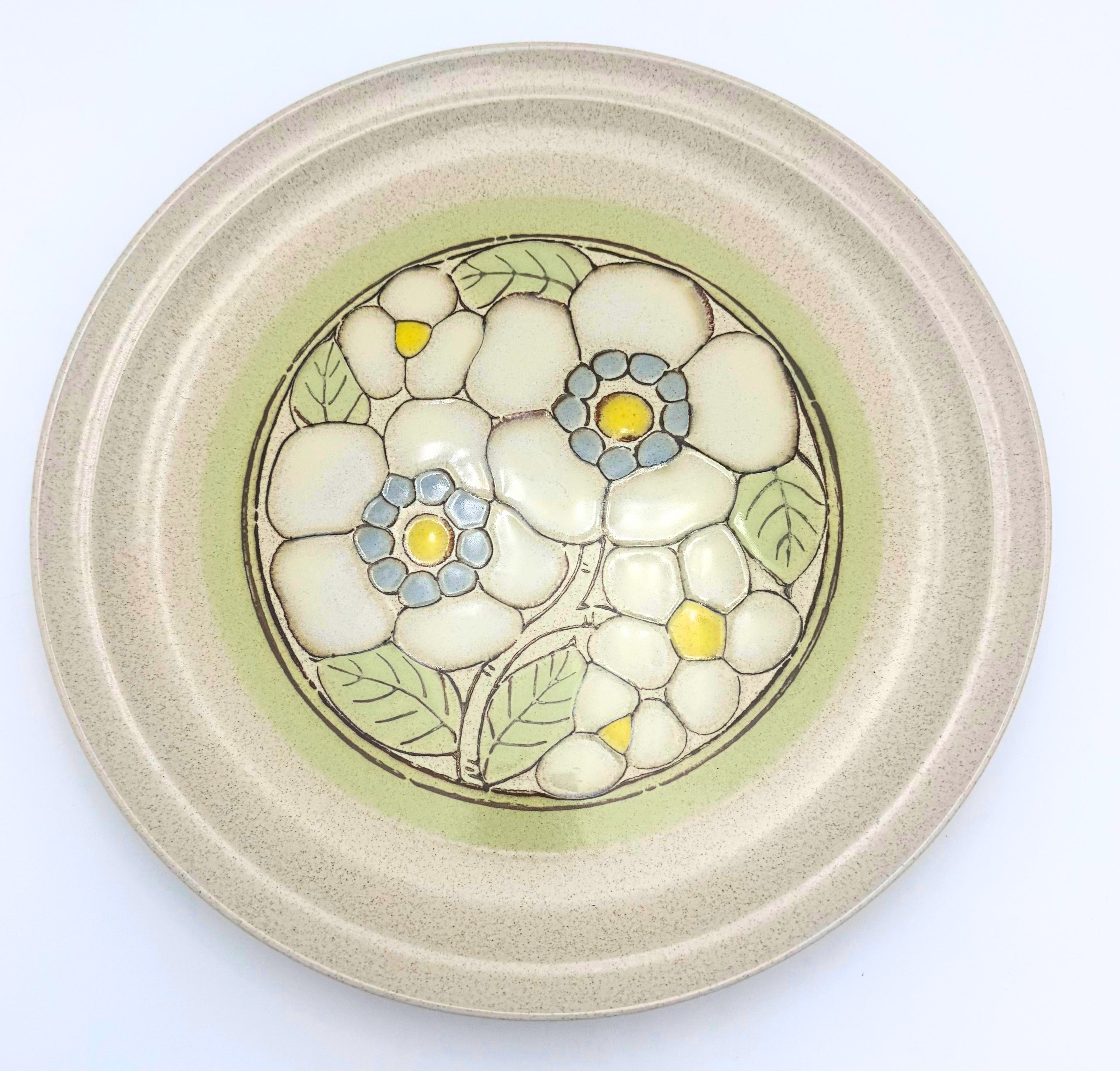 Vintage International China Tiffany Flowers Patina 12" Serving Platter