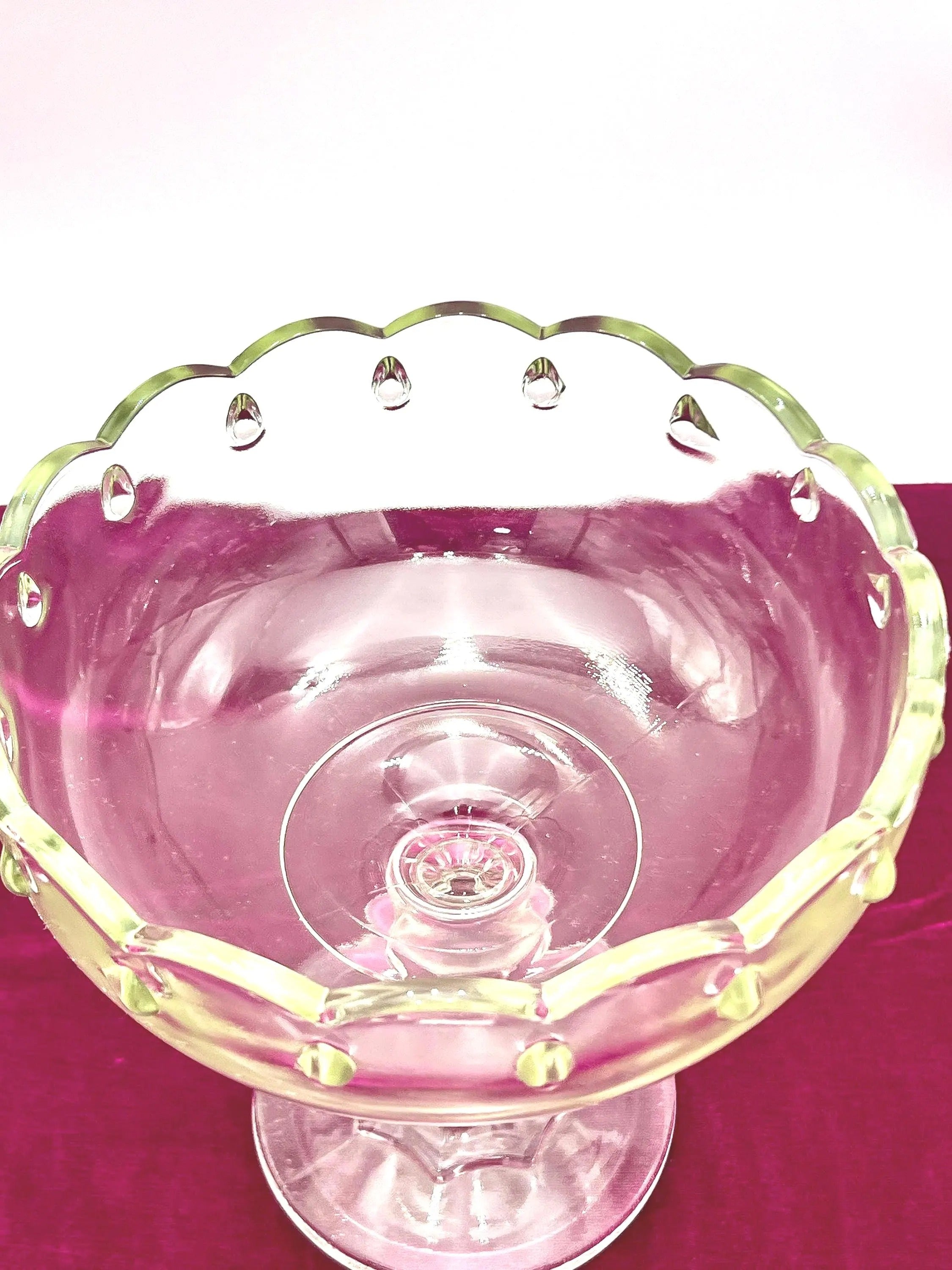 Indiana compote glass pedistal.